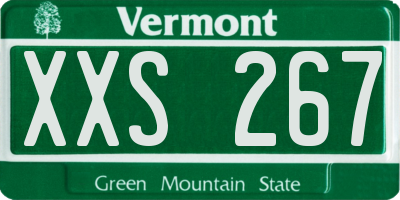VT license plate XXS267