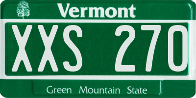 VT license plate XXS270