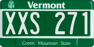 VT license plate XXS271