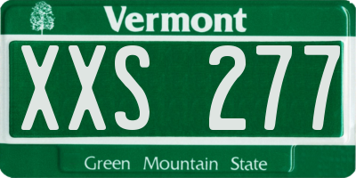 VT license plate XXS277