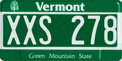 VT license plate XXS278