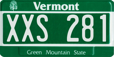VT license plate XXS281