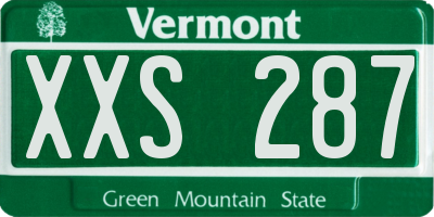 VT license plate XXS287