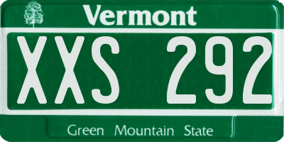 VT license plate XXS292