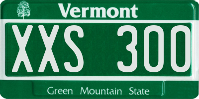 VT license plate XXS300