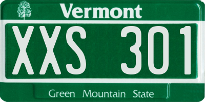 VT license plate XXS301