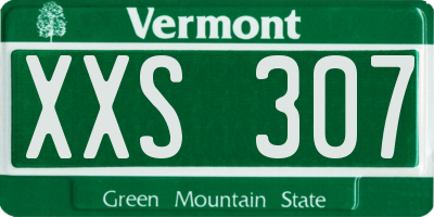 VT license plate XXS307