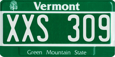 VT license plate XXS309