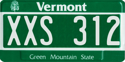 VT license plate XXS312