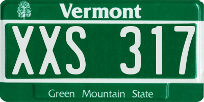 VT license plate XXS317