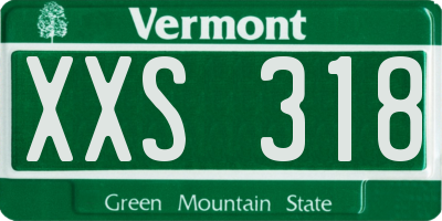 VT license plate XXS318