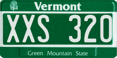 VT license plate XXS320