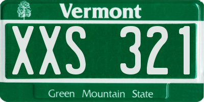 VT license plate XXS321