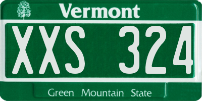 VT license plate XXS324