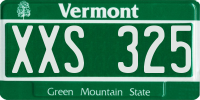 VT license plate XXS325