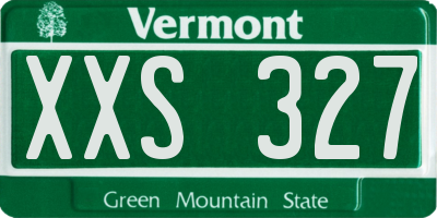 VT license plate XXS327