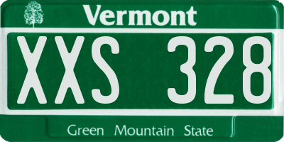VT license plate XXS328
