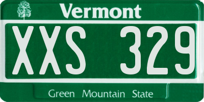 VT license plate XXS329