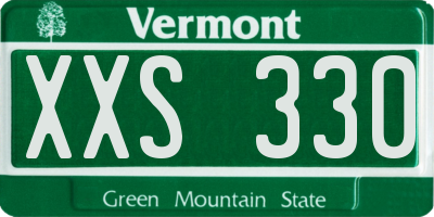 VT license plate XXS330