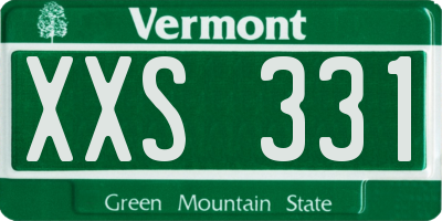 VT license plate XXS331