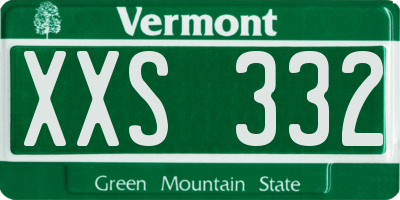 VT license plate XXS332