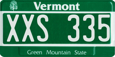 VT license plate XXS335