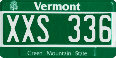 VT license plate XXS336