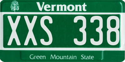 VT license plate XXS338