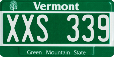 VT license plate XXS339
