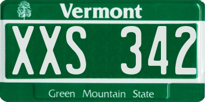 VT license plate XXS342