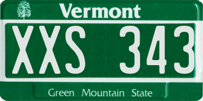 VT license plate XXS343