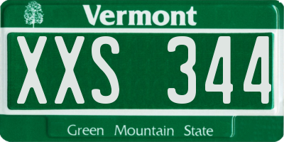 VT license plate XXS344