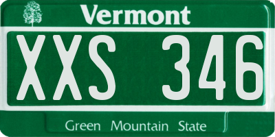 VT license plate XXS346