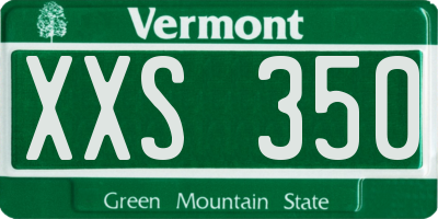 VT license plate XXS350