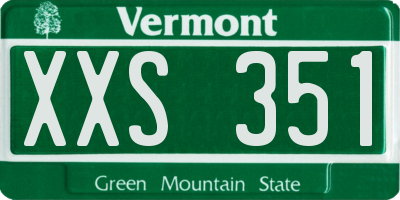 VT license plate XXS351