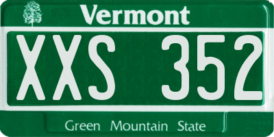 VT license plate XXS352
