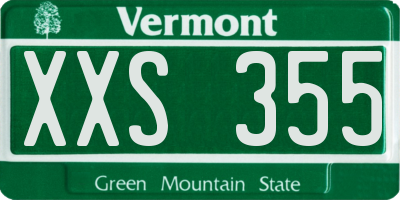 VT license plate XXS355
