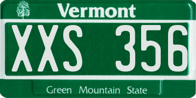 VT license plate XXS356
