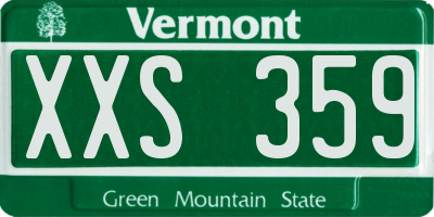VT license plate XXS359