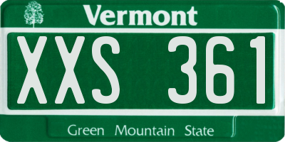 VT license plate XXS361