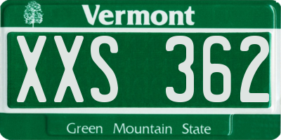 VT license plate XXS362