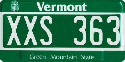 VT license plate XXS363