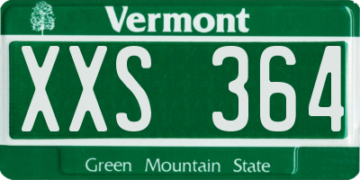 VT license plate XXS364
