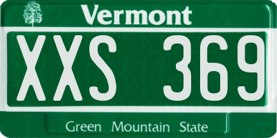 VT license plate XXS369
