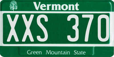 VT license plate XXS370