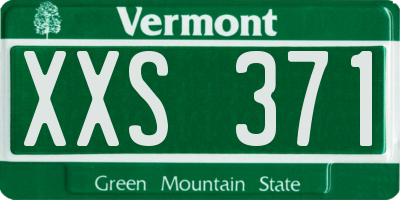 VT license plate XXS371