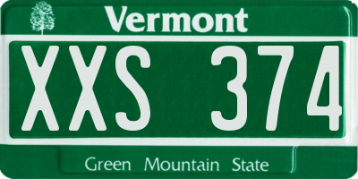 VT license plate XXS374