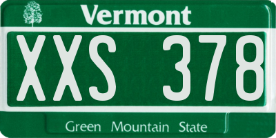 VT license plate XXS378