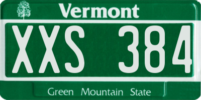 VT license plate XXS384