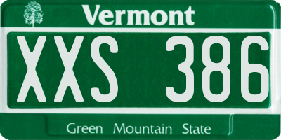 VT license plate XXS386